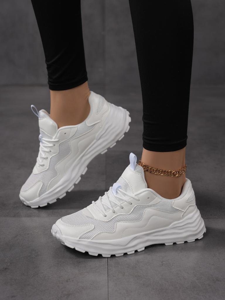 Women's Walking Shoes Soft Bottom Non-slip Mom Sneakers Breathable Net Shoes Fashion Casual Single Shoes
