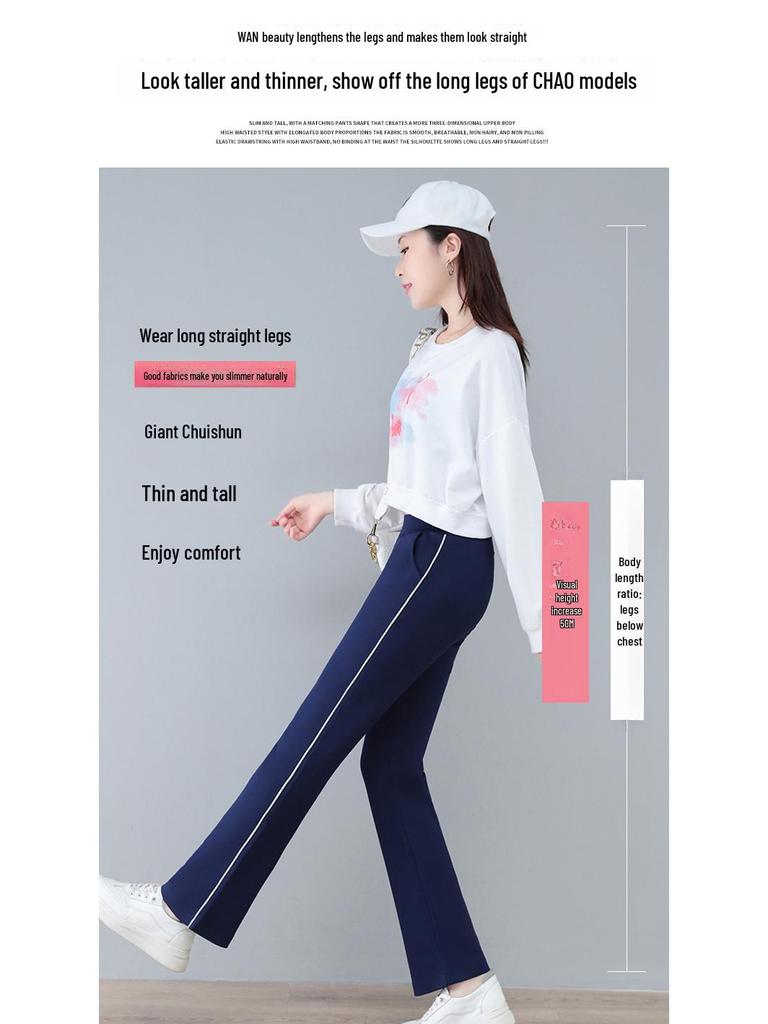 Dámské letní kalhoty se širokými nohavicemi, s vysokým pasem a rozšířené - Lehké, volné, přiléhavé, ležérní kalhoty