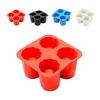 4-Cup Ice Cube Shot Shape Silicion Shooters Glass Freeze Mold Maker Tray Party Random Color