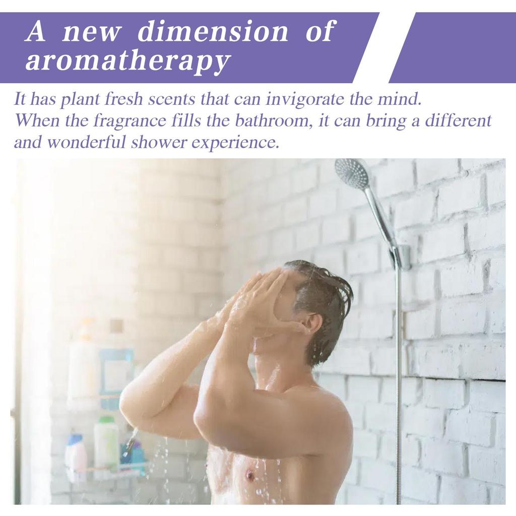 6pcs Aromatherapy Shower Tablet Refreshing Shower Deep Cleaning Long Lasting Fragrance Home Aromatherapy Shower Tablet