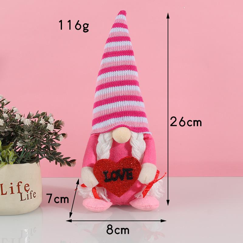 

День святого Валентина Купидон кукла любовь кукла пара Рудольф безликая кукла подарок украшения F2-6 Valentine s Day pink hat doll women s