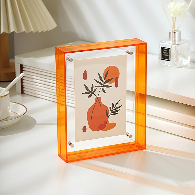 1pcs Color Acrylic Photo Frame 15x19cm Magnetic Wall-Mounted Display Home Modern Decor Acrylic Poster Picture Frame Wall Decors