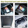 Center Console Organizer For New Tesla Model 3 Highland Model Y Launch Tray Armrest Storage Box Cup Holder Mats Trim Accessories
