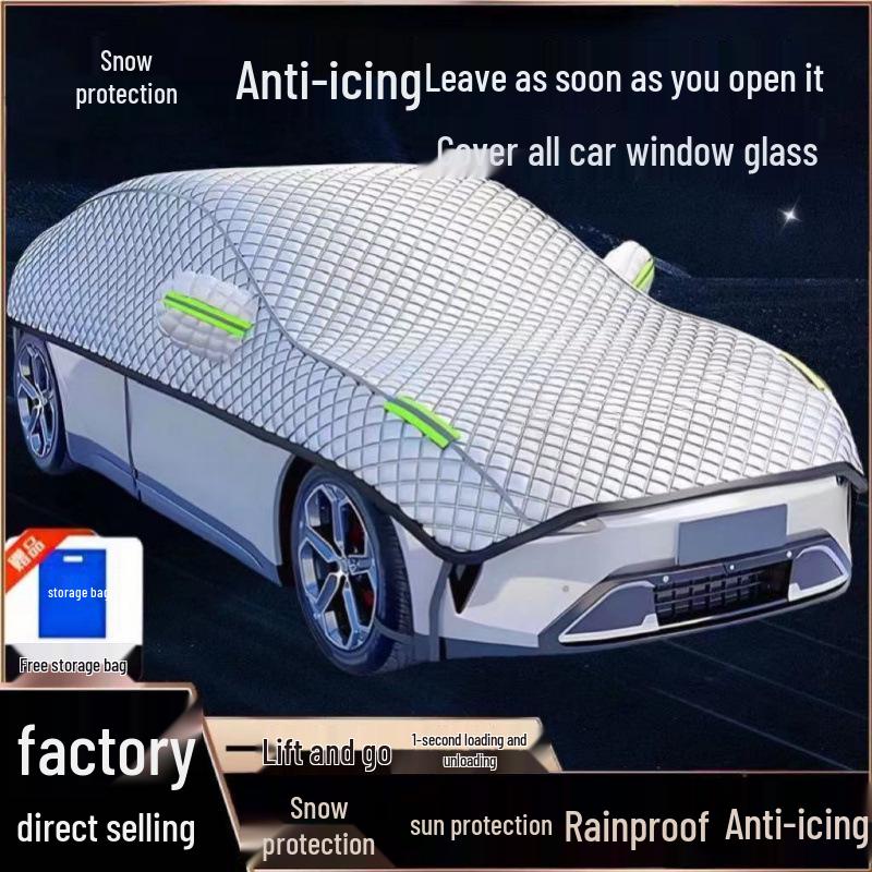 All-Season Car Half Cover: Snow Shield & Anti-Freeze Protector