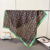 Vintage 70*70Cm Foulard High Quality Silk Leopard Print Headwear Female Accessories Fashion Neckerchief Bandana Hair Wrap Hijab