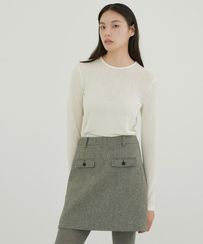 Otte Mini Check Pocket Sk_Gray