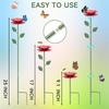 T02C!Flower Design Colorful Butterfly Bath 4 Pack Bee Watering Station, Metal Bee Bath Butterfly Feeder For Garden Yard