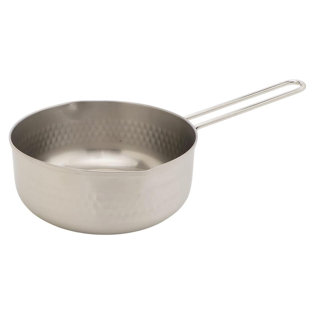 Maruyama Aresus Yukihira Induction and Gas Stove Dishwasher Hammered Stainless Made in Saucepan, 18cm, 1.8L, C27169, Compatible, Safe, Steel, Japan,