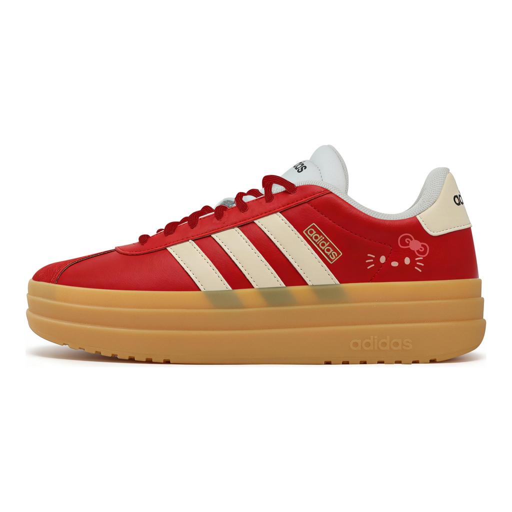 Adidas VL Court Bold Hawthorn Abrasion Resistant Slip Resistant Low top Skateboard Shoes Women's Red IH3083(Team529-)