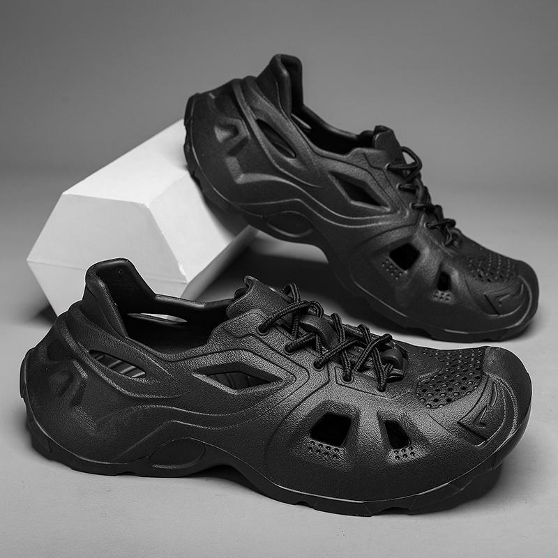 

Мужские летние пляжные сандалии, тапочки, садовая обувь, модные уличные сандалии для отдыха, слипоны из ЭВА, дизайнерская модная обувь 44