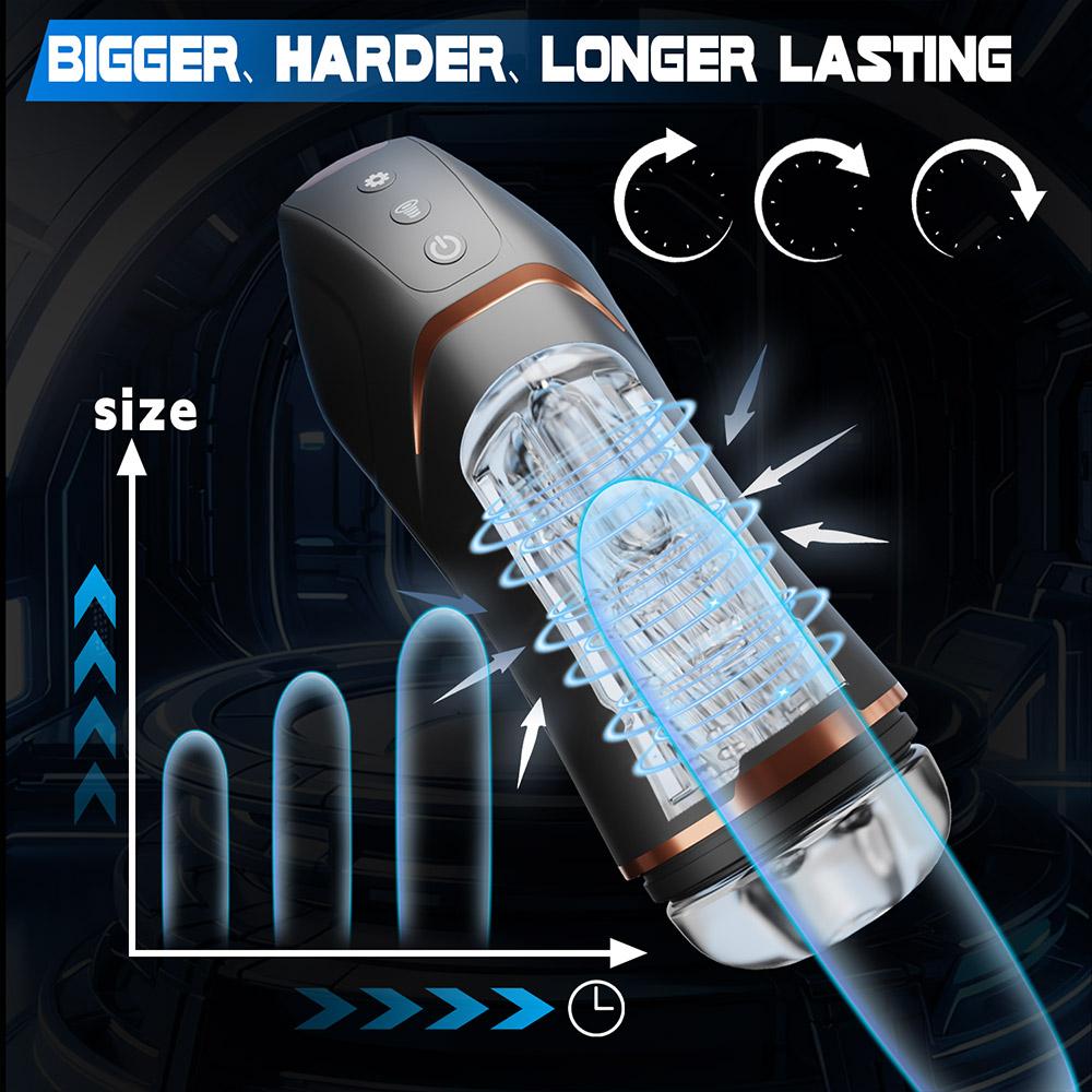 Hands-Free Pocket Pussy Male Masturbator with 5 Sucking and 10 Vibration Modes, Automatic Sucking Male Masturbator