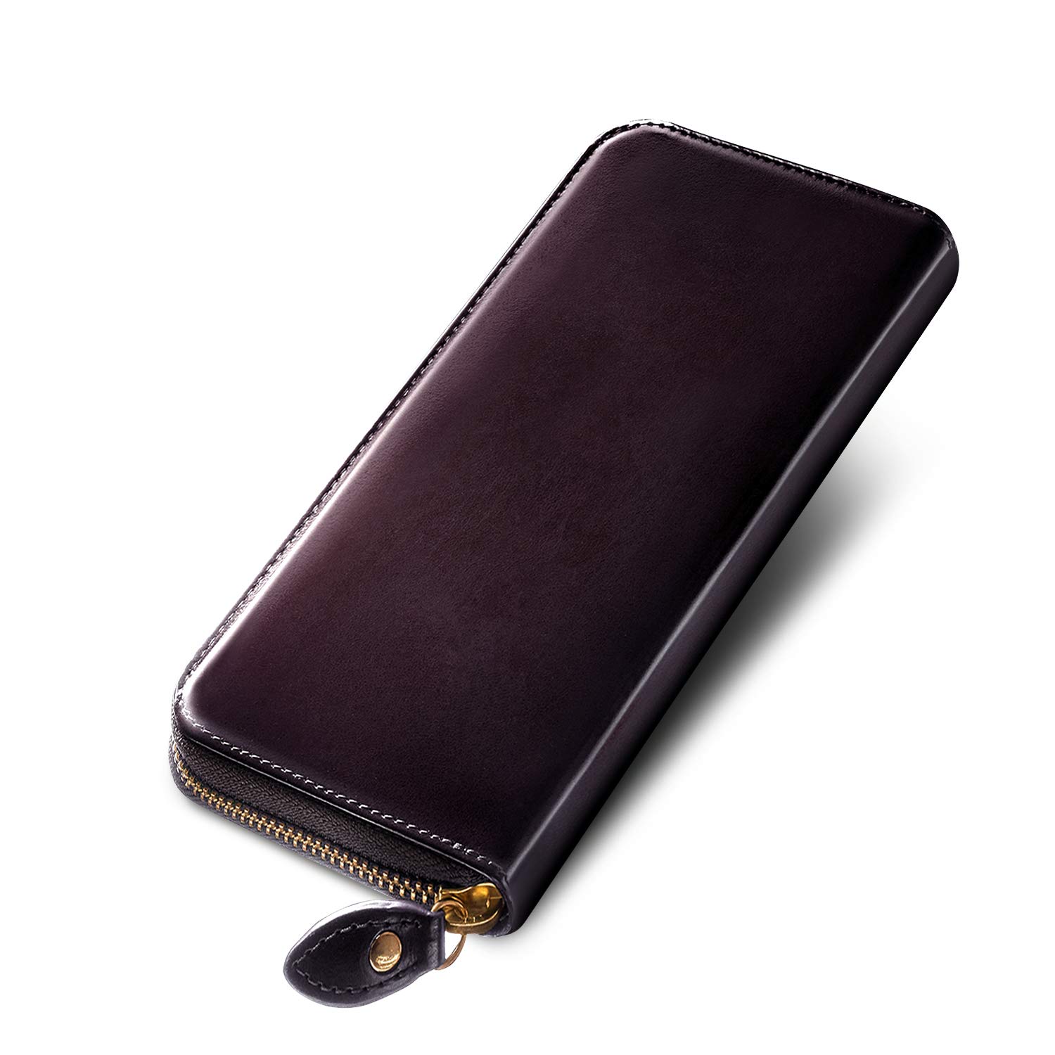 

Длинный кошелек, изготовленный лучшими японскими мастерами, круглый, большой емкости [Grevio], мужской кошелек, кошелек, деловой, кожаный, на молнии,