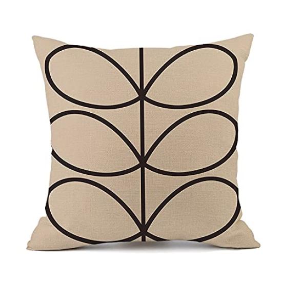 YunJeude Cushion Set of Nordic Cute Leaf Geometric Zipper Interior Home Car Room All Seasons Color Covers, 45x45cm, 4, Style, Pattern, Linen, Pattern,