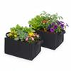 2PCS Durable Rectangle Plant Grow Bag With Handles Reusable Grow Bag Portable Foldable Plant Bag Urban Gardening
