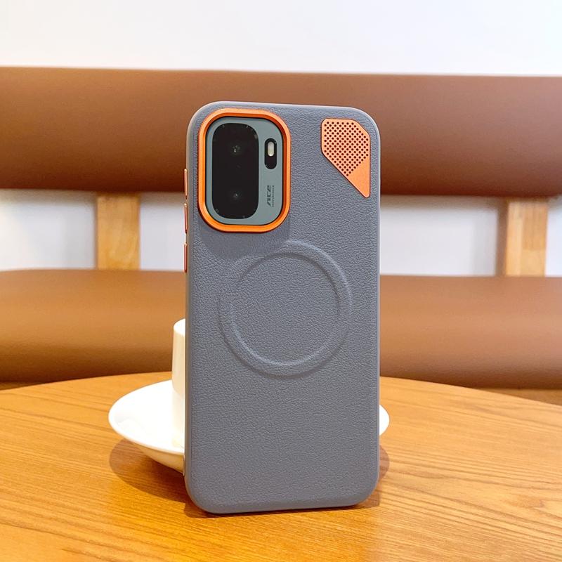Magnetic Heat Dissipation Leather Phone Case For OnePlus Ace6 Full Coverage Anti‑Drop Protective Cover For OnePlus Ace6 OnePlus Ace 6