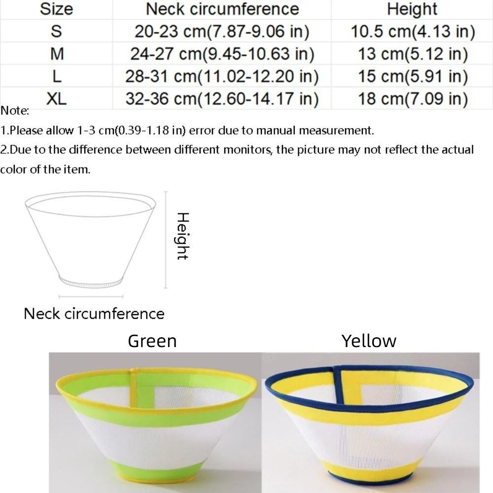 Breathable Cat Cone Collar Mesh Pet Protective Collar Pet Elizabethan Collars  Pet Accessories