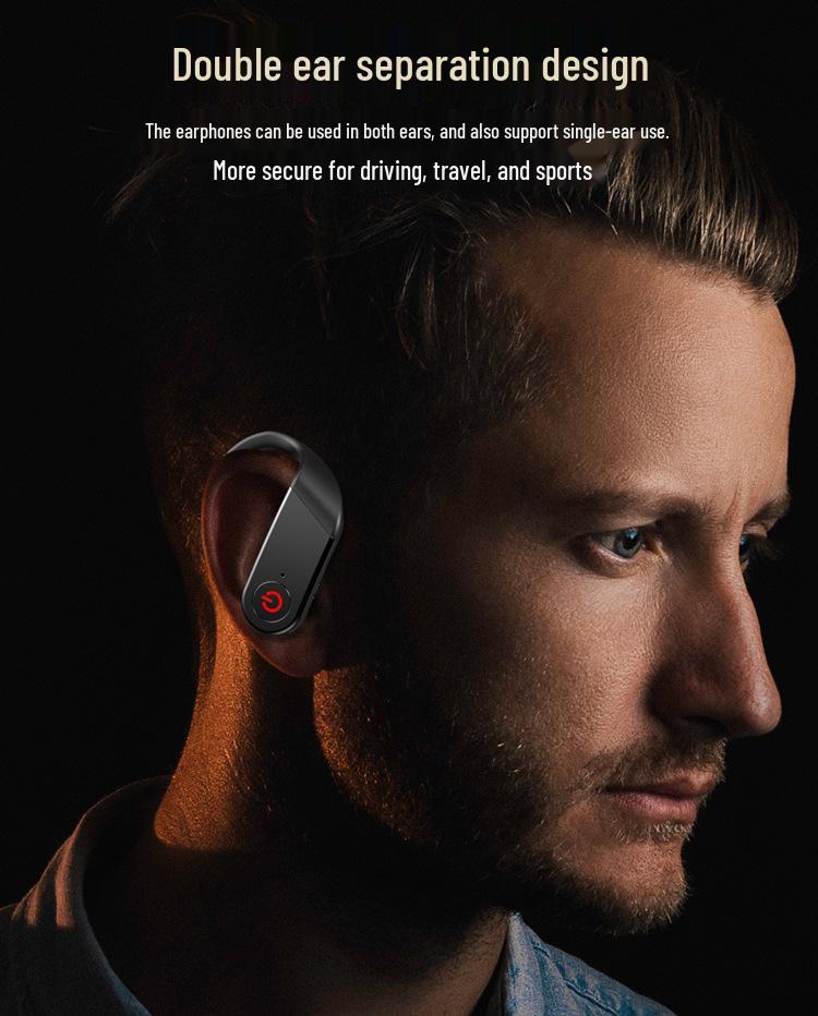 Sport Wireless Bluetooth Earphones with Long Standby and Ear-hook Design, Compatible with Huawei and Apple.