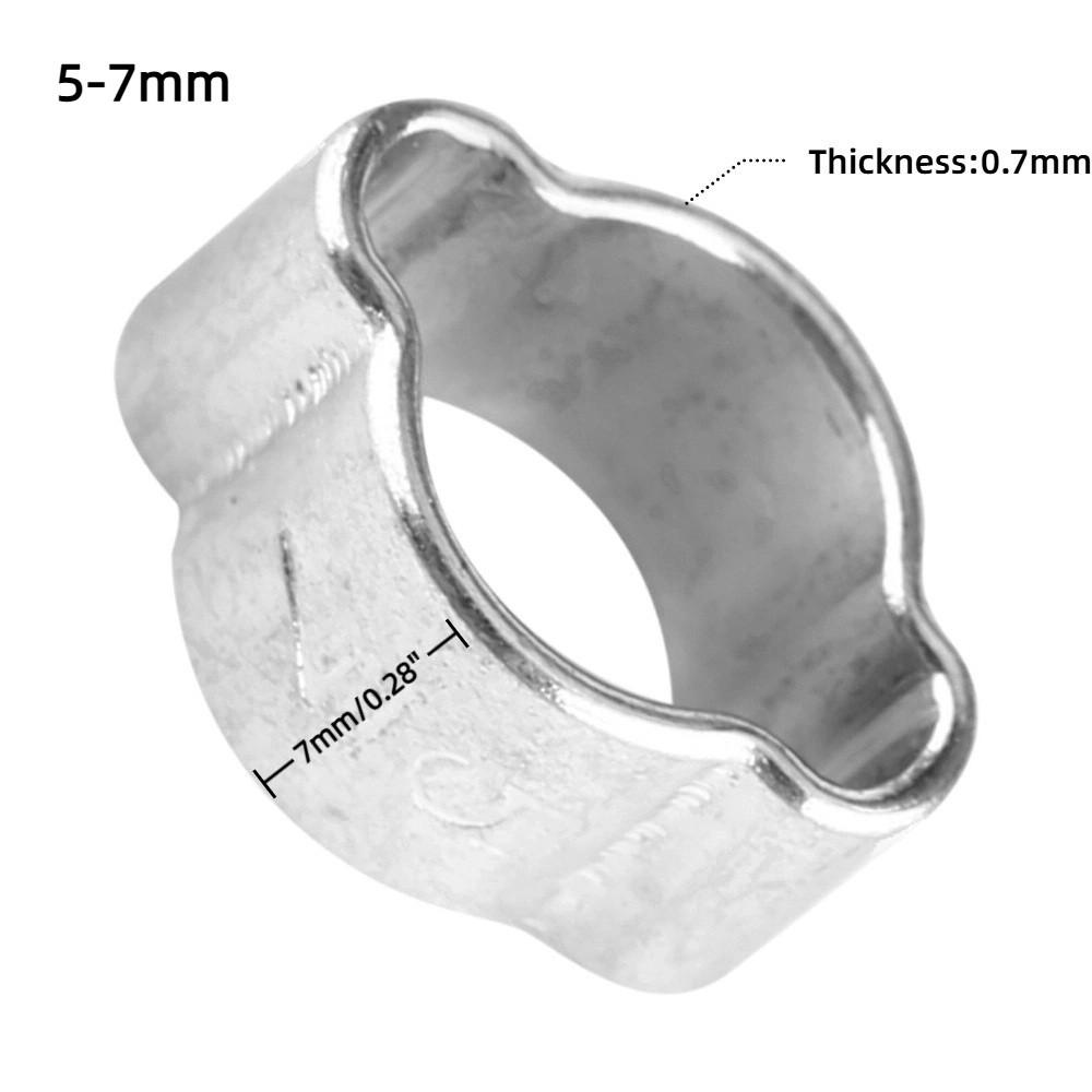 10pcs O Clip Double Ear Hose Clamps Iron Zinc Plated Adjustable Hose Clamps  Hose Fastening