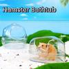 Transparent Hamster Sand Bath Box Plastic Hamster Litter Box Chinchilla Bathroom  for Small Pets