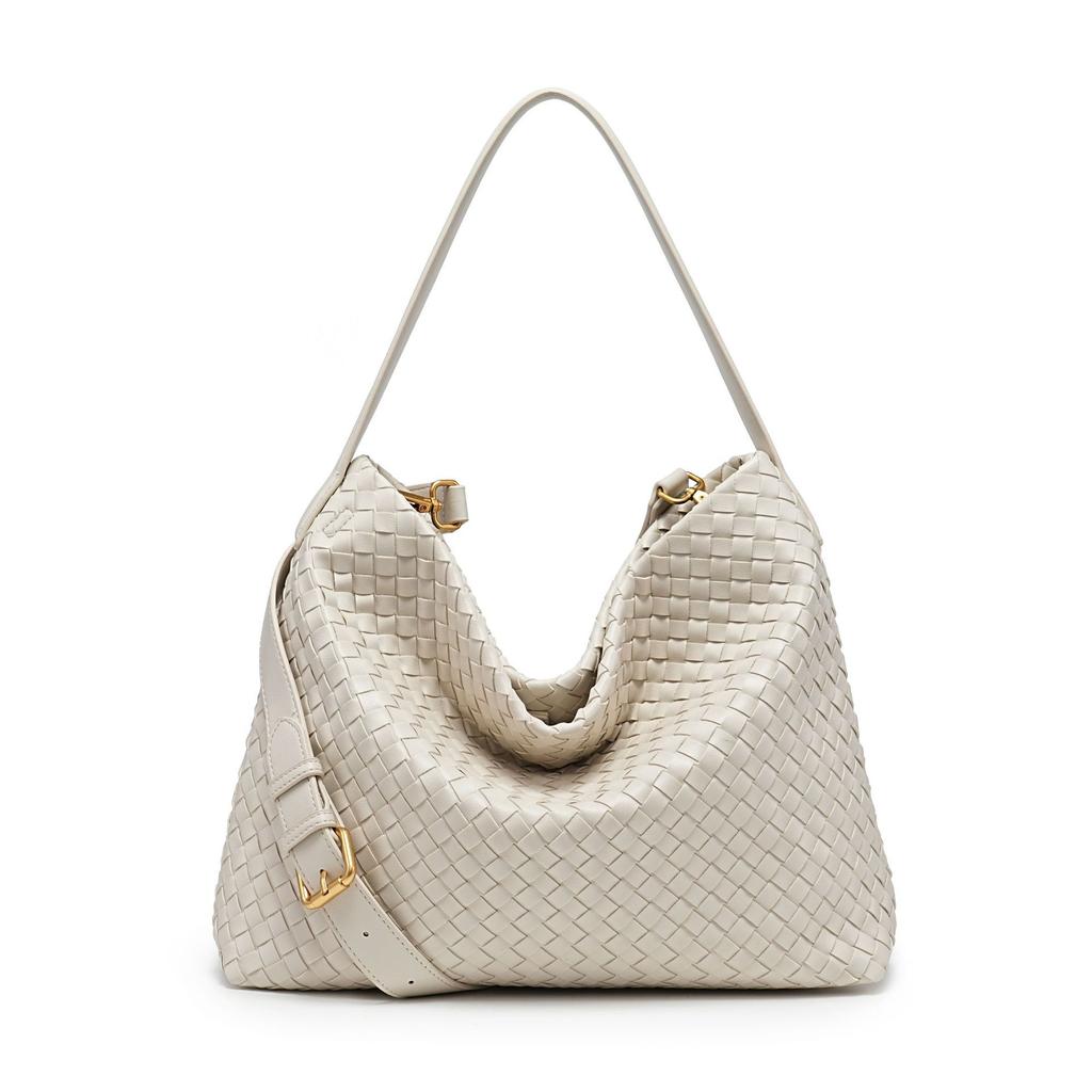 Cross-border explosive woven bag women's matte suede slack bucket bag large capacity single shoulder oblique span tote bag wholesale