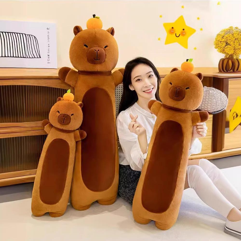 Capybara Long Body Pillow - Plush Toy and Sleeping Leg Cushion