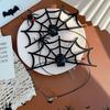 Black Necklaces Chain Spiders Short Neck Gothic Costume Jewelry for Women & Girl