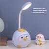 LED Desk Lamp USB Charging Eye   Flexible Color Night Light with Cute Chicken Base