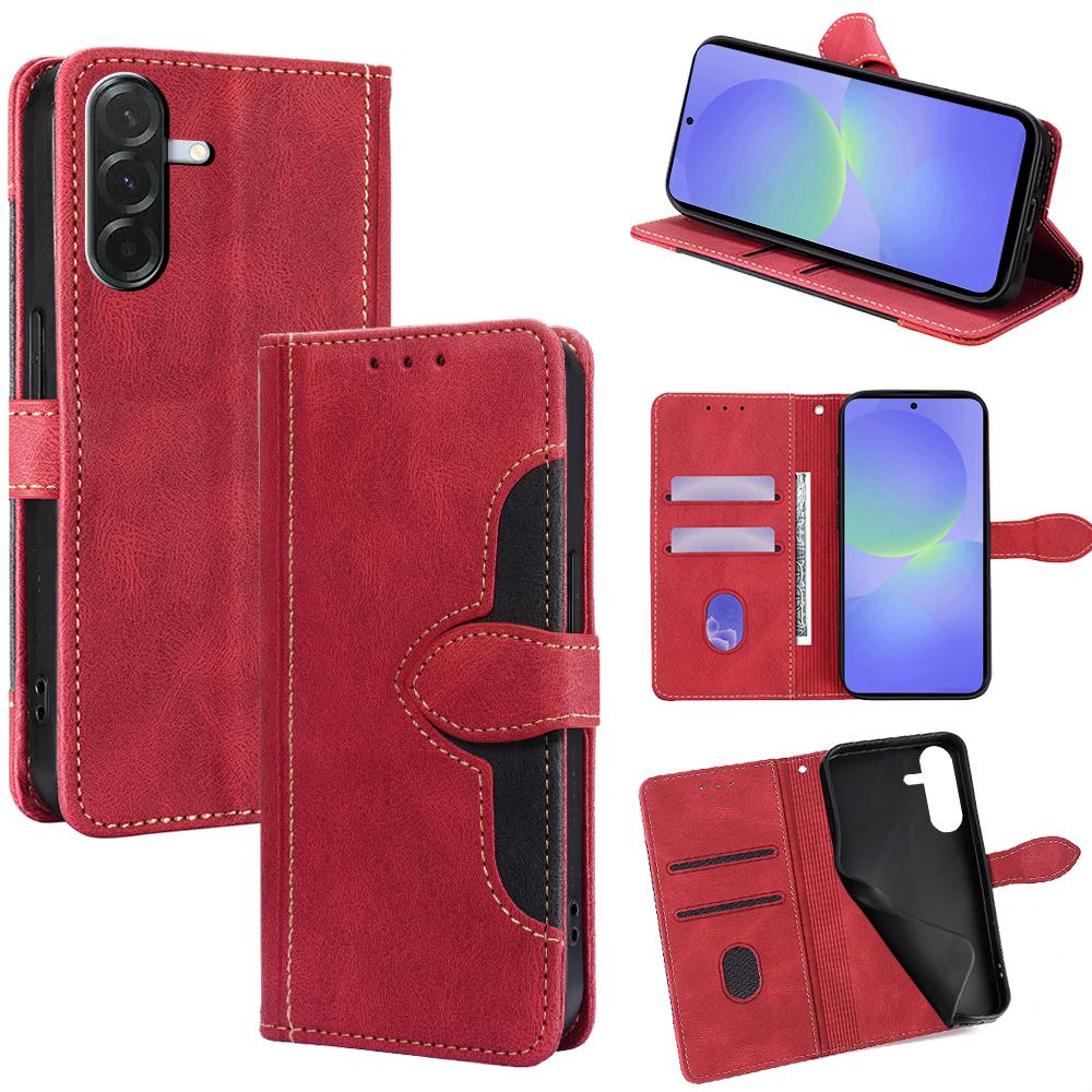 For Samsung Galaxy A36 5G Case Leather Wallet Phone Cover with Straw Hat Magnetic Clasp