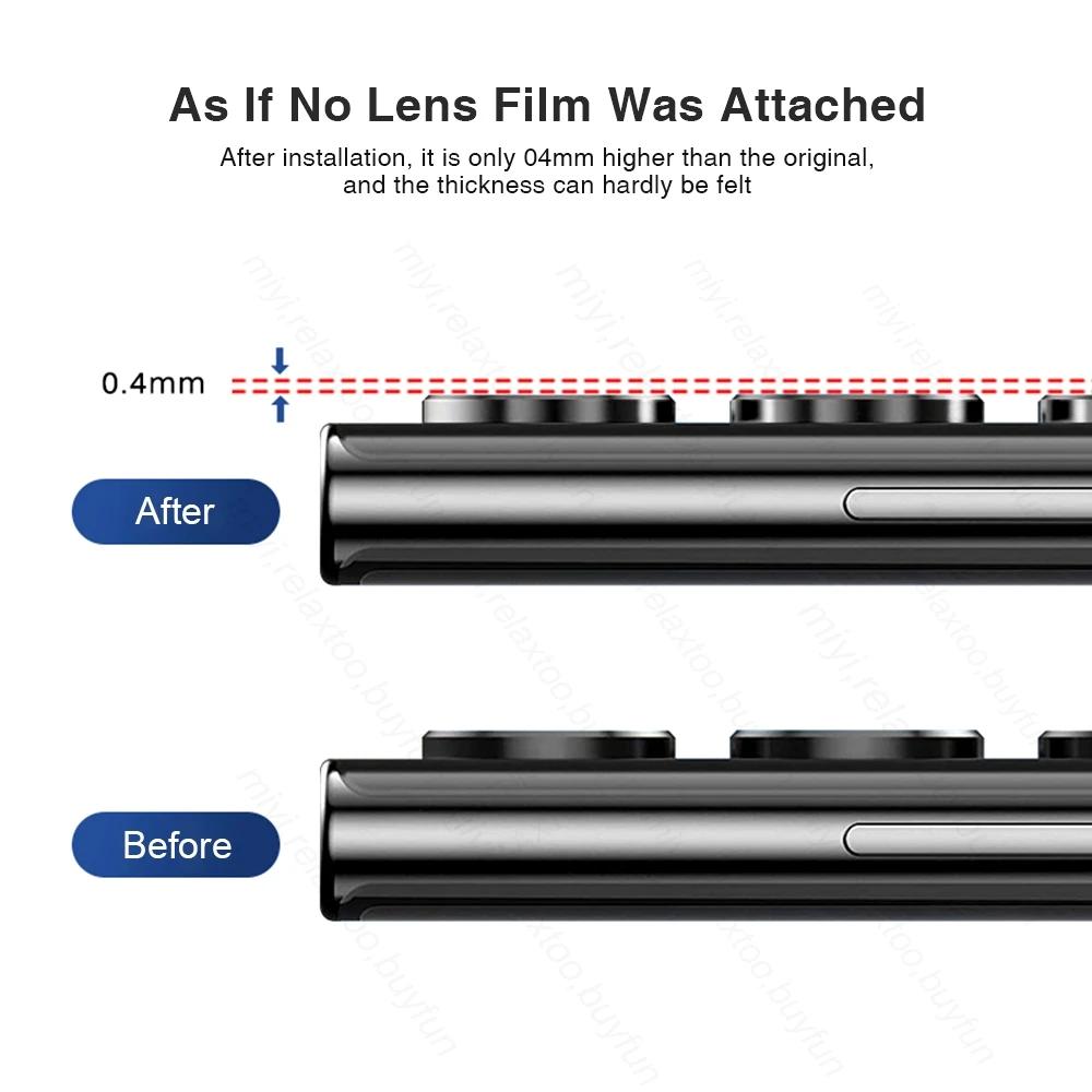 9D gebogenes Kamera-Schutzglas für Samung Galaxy S24 Ultra S23 FE S22 Plus A15 A25 A35 A55 A14 A24 A34 A54 Z fold 5 Z flip 6 Matel Ring-Objektivabdeckung