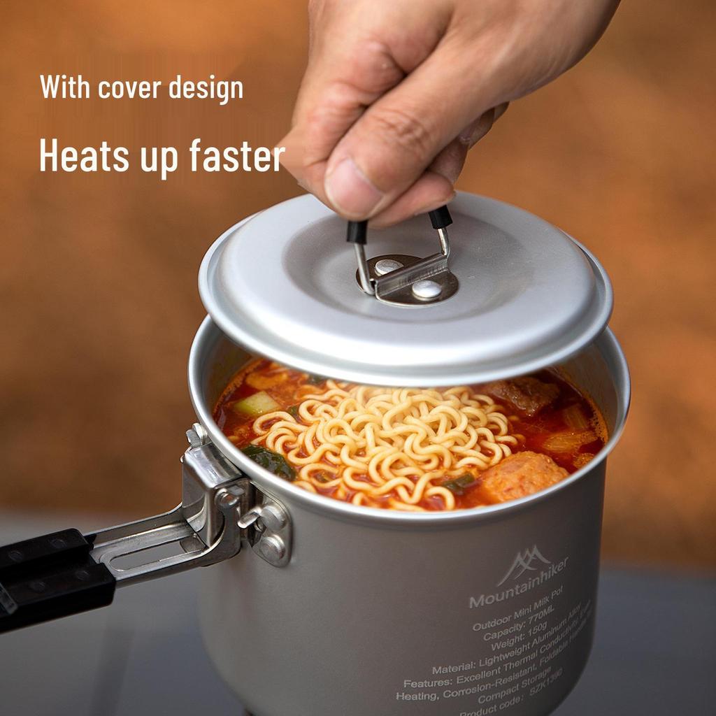 Compact Camping Teapot: Portable Outdoor Cookware for Boiling Water on Wild Stove or Picnic Table