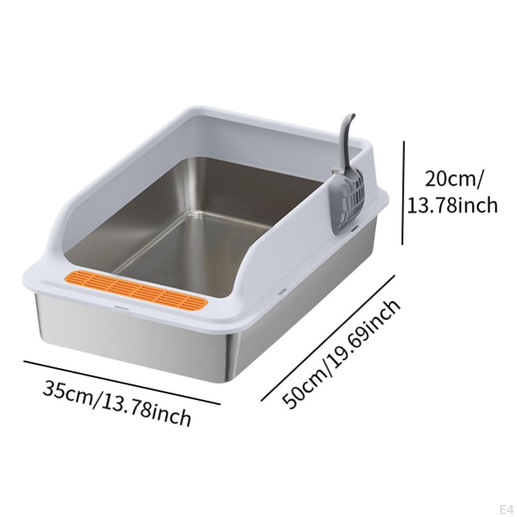 Cat Litter Box Kitty Pan Open Top Portable for Small and Large Cats,Cat Bedpan,Anti Splashing