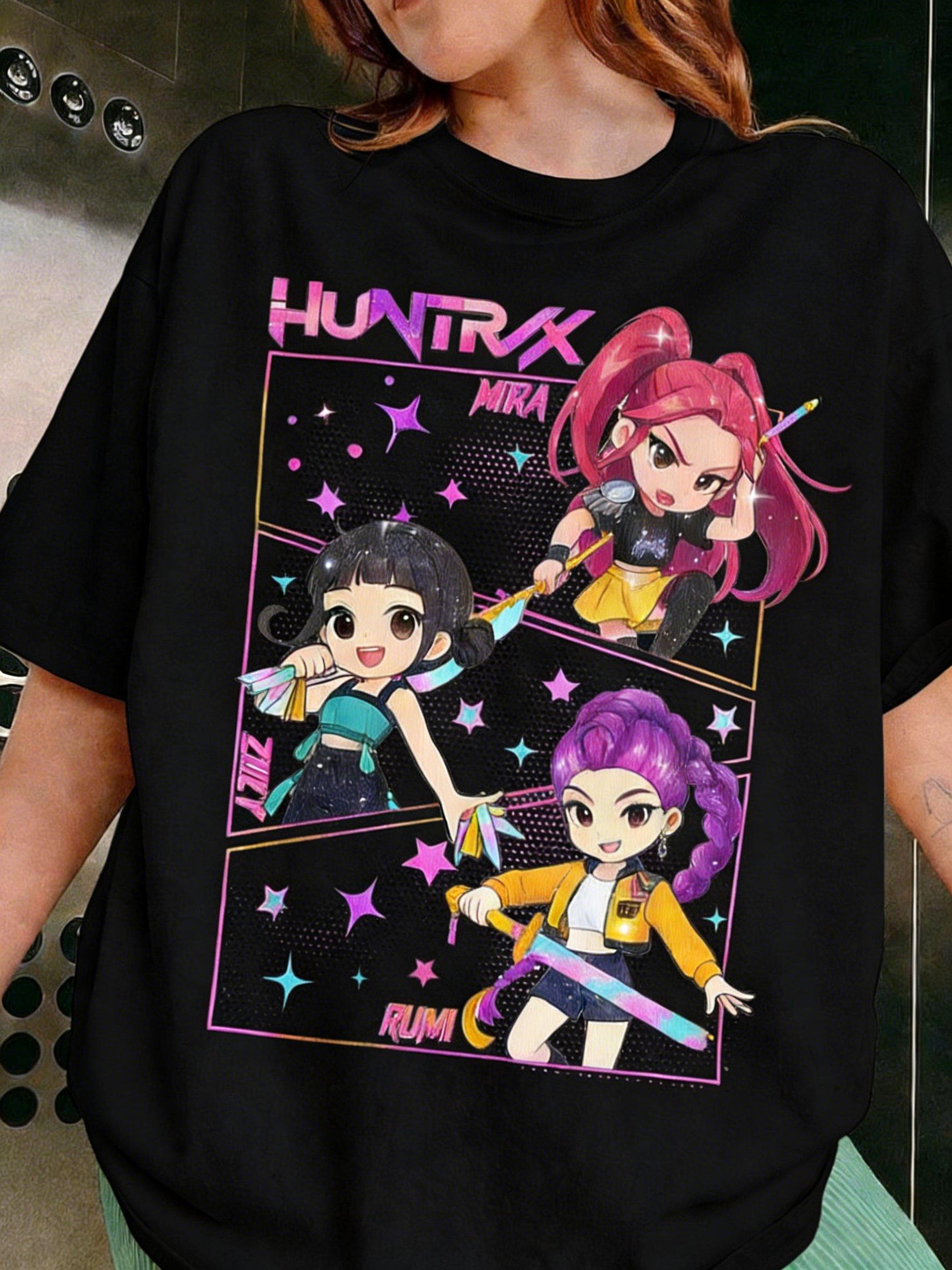 

Kpop Demon Hunters Huntrix Graphic T Shirt Women Man Hiphop Short Sleeve Streetwear Fashion Tops 2026 Summer Cartoon Print Tee S