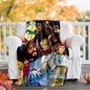 1pc UFO Robot Grendizer5 Theme Blanket - Digital Print, Polyester, Cozy for All Seasons, Perfect for Outdoor, Camping, and Travel