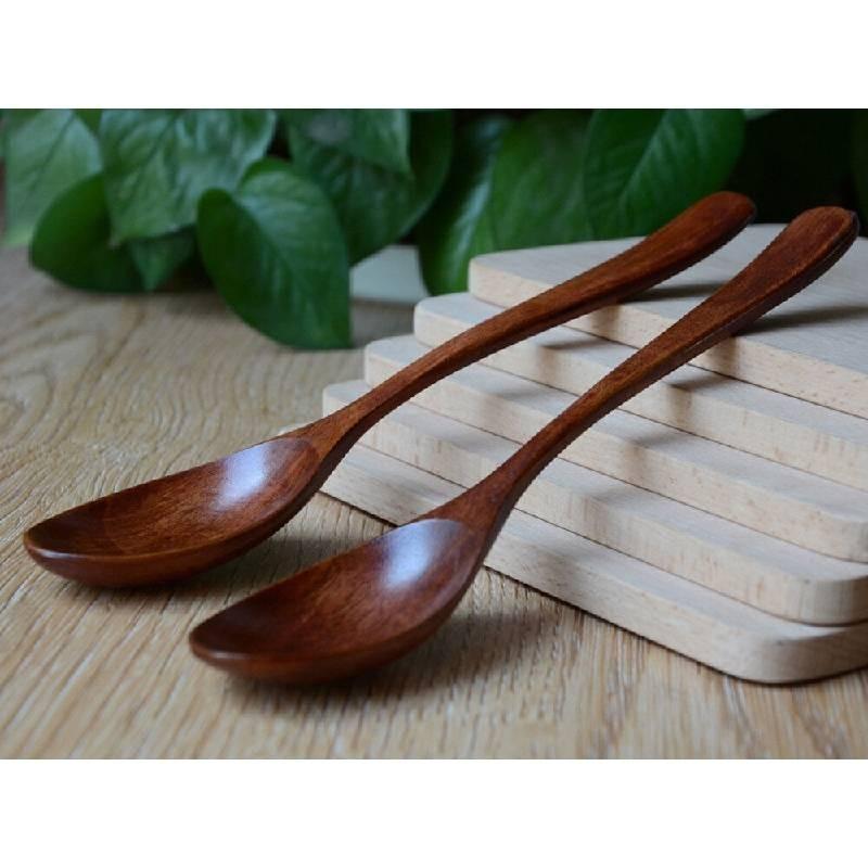 Exquisite Vintage Wooden Spoon Bamboo Kitchen Utensil Tool Ideal For Soup And Catering