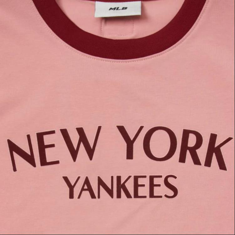 New MLB New York Yankees T Shirt Women's Pink 3FTSV0844-50PKM