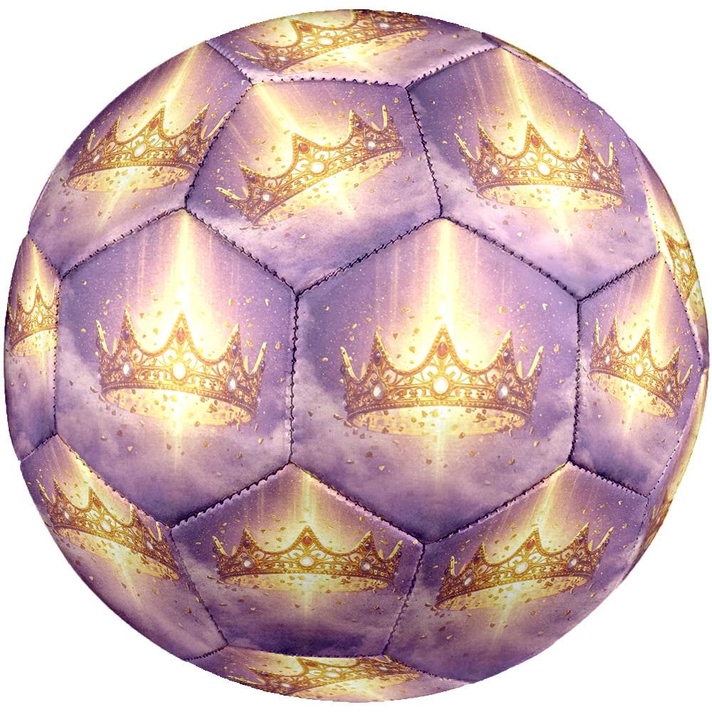 1pc Crown Glory Theme Soccer Ball Football, Size 5, Lightweight PVC, Outdoor Training Soccer Ball,Gift c65136