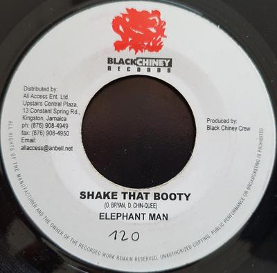 7inch Record ELEPHANT MAN / NOTCH - Shake That Booty / V.I.P. (Get Back NONE Black Chiney Re 2004 Jamaica Reggae, Ska & Dub Used