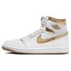 Air 1 Retro High OG Metallic Gold Damen Sneaker Weiß Gummi-Hellbraun FD2596-107