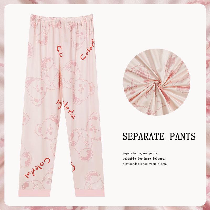 Women's Korean-Style Loose Pajama Pants - Imitation Cotton, Spring/Autumn
