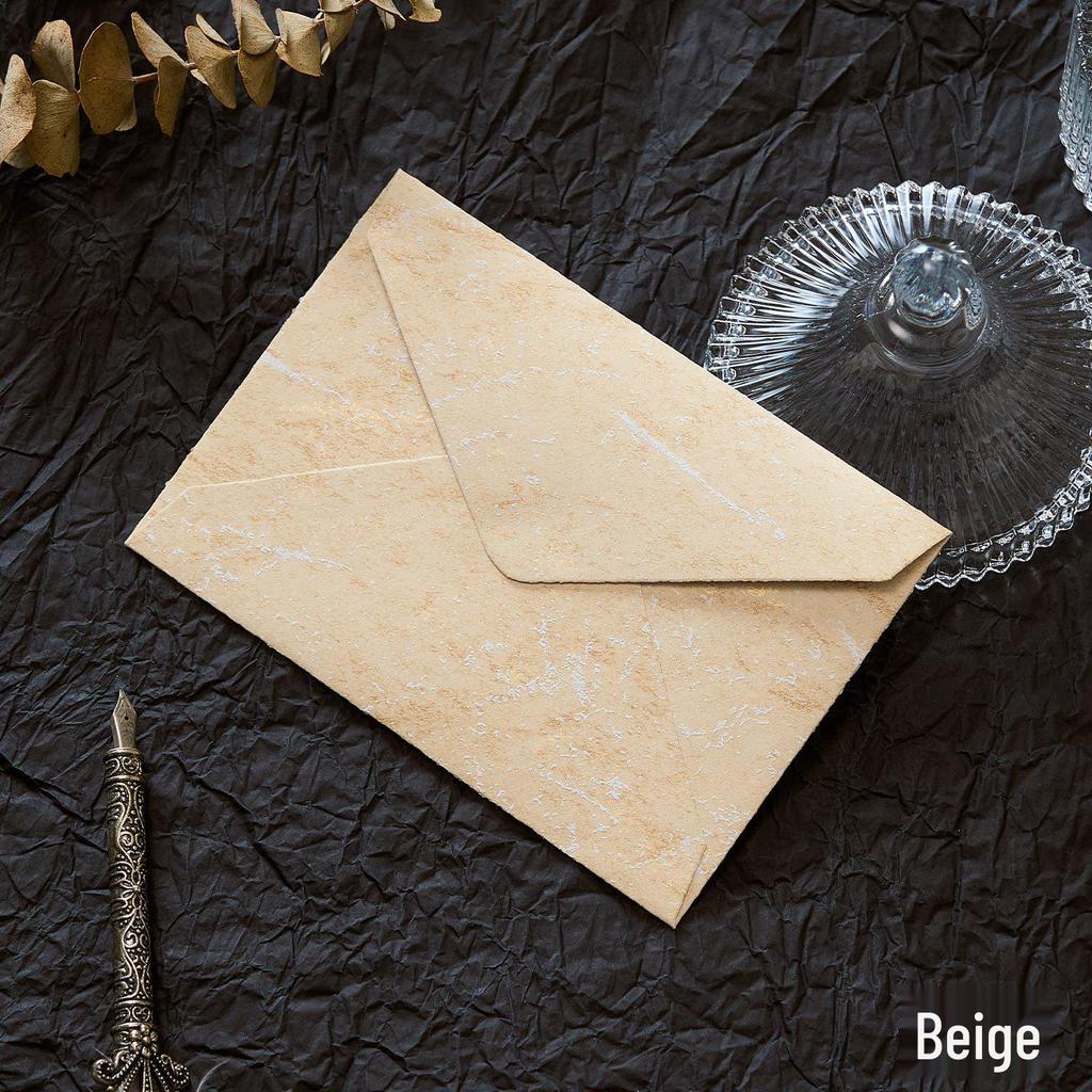 Gilded Envelope & Letter Paper Set - Embossed Texture, Straits Style, Handwritten Love Letters with Wax Seal for Valentine's Day