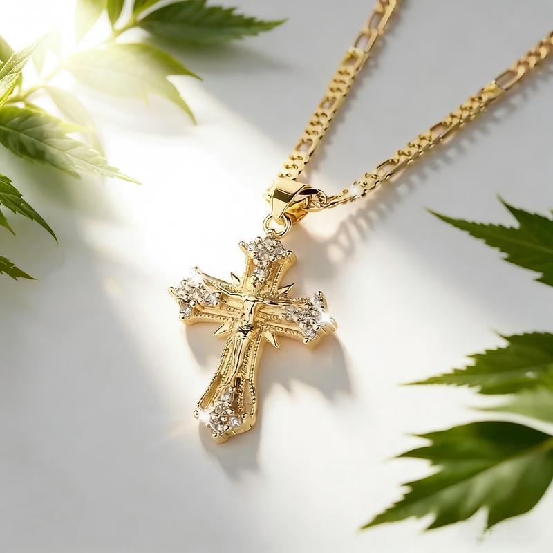 Women's Light Luxury Religious Cross Pendant Sweater Chain - Versatile, High-End Feel, Niche Design Necklace