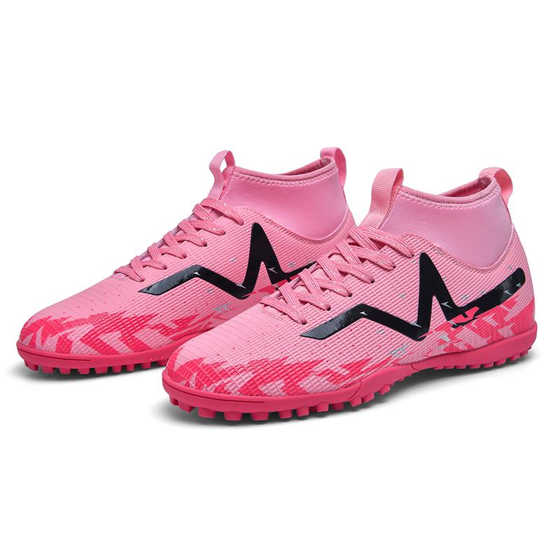 35-46 Kids Football Boots Rubber Soft Sole Short Nails Artificial Turf Leather Youth Kids Football Shoes Men's Sports Large Size Football Shoes
