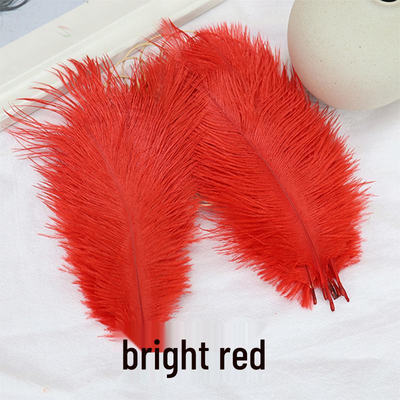 15-75cm Red Ostrich Feathers for Wedding Aisle Centerpieces, Table Decorations, Wall Art, Stage Props