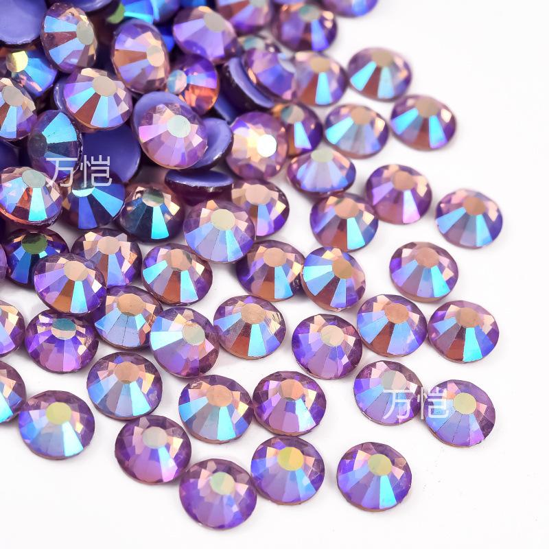 Imitation Austrian Diamond, Even Surface Hot Melt Adhesive Hot Diamond Ab Color Crystal Glass Diy Clothing Rhinestone Decoration
