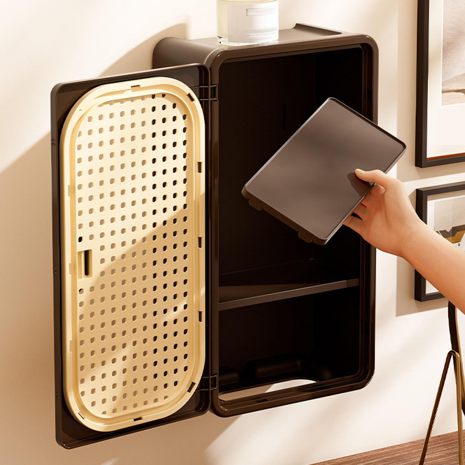 

Tissue Holder with Shelf, Paper Towel Dispenser Removable Divider Stylish Practical Simple