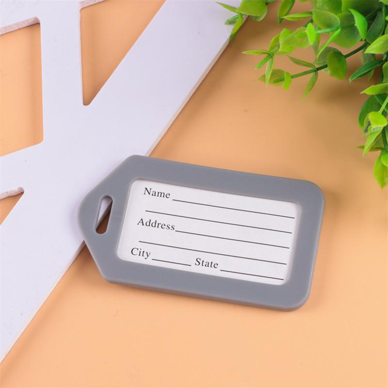 1/10pcs Luggage Tags Suitcase Label Bag Travel Boarding Pass Accessories Luggage Bag Tag Name Address ID Label Plastic Luggage