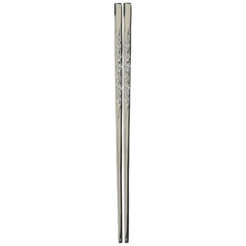 Endo Shoji Commercial Chopsticks (Botan Bamboo Pattern), Stainless Steel, Made in Japan, THS06