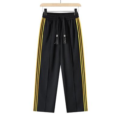 S-8XL Large Three Bar Pants Nine Leg Pants Outdoor Cool Breathable Running Stretch Pants