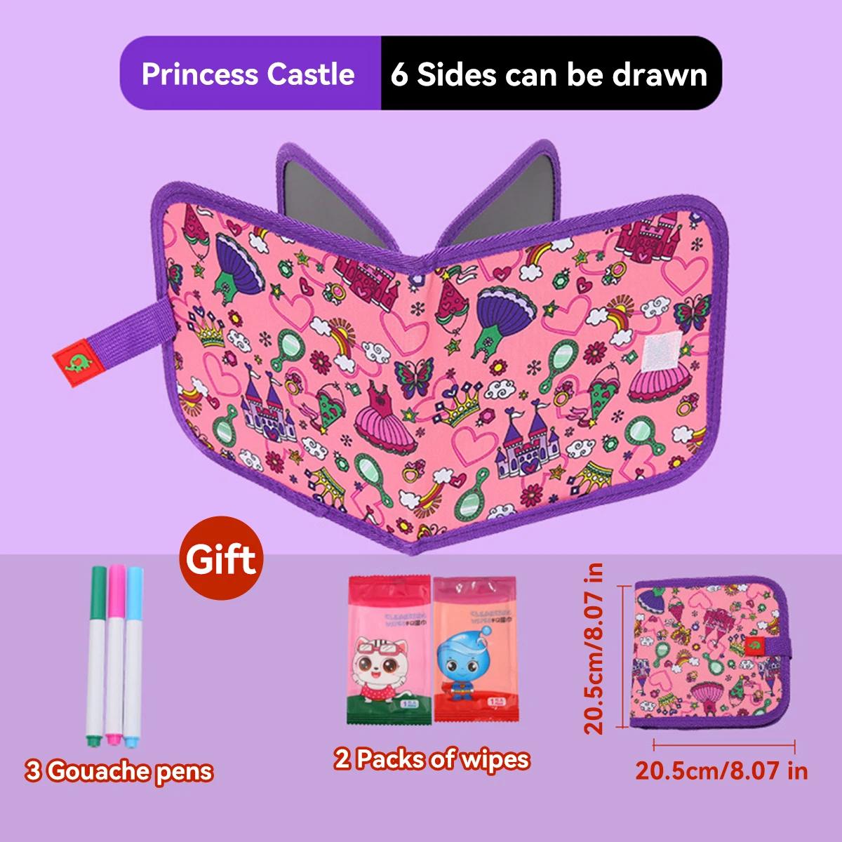 

Снова в школу Многоразовый набор из 6 страниц для граффити и доска с меловыми маркерами для детского рисования, художественного творчества, обучения, развивающие игрушки, образовательный подарок