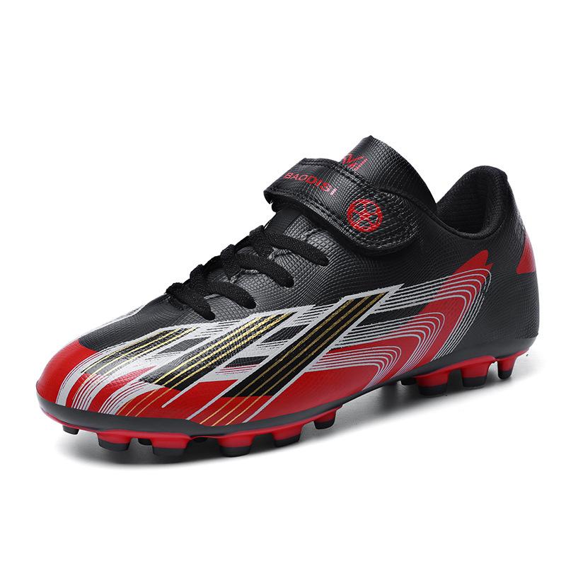 Velcro-free children's football shoes, young and young long broken nails, professional practical competition training shoes